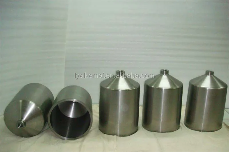 Sintered pure tungsten crucible for coating