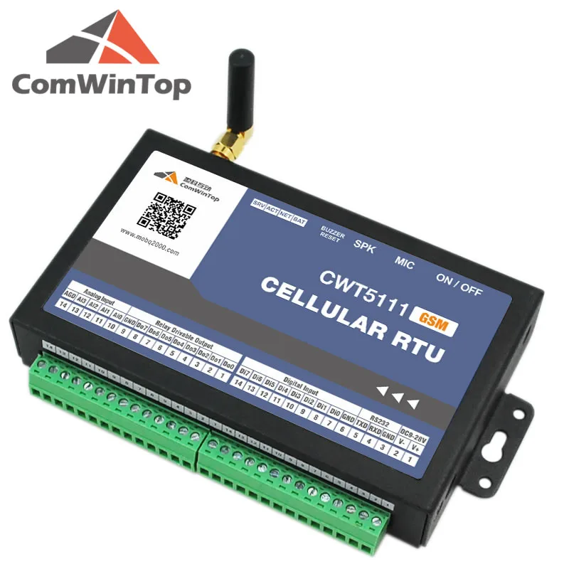 CWT5111 8DI 8DO 4AI RS232 USB web cloud server to record gsm gprs data logger, gsm remote module