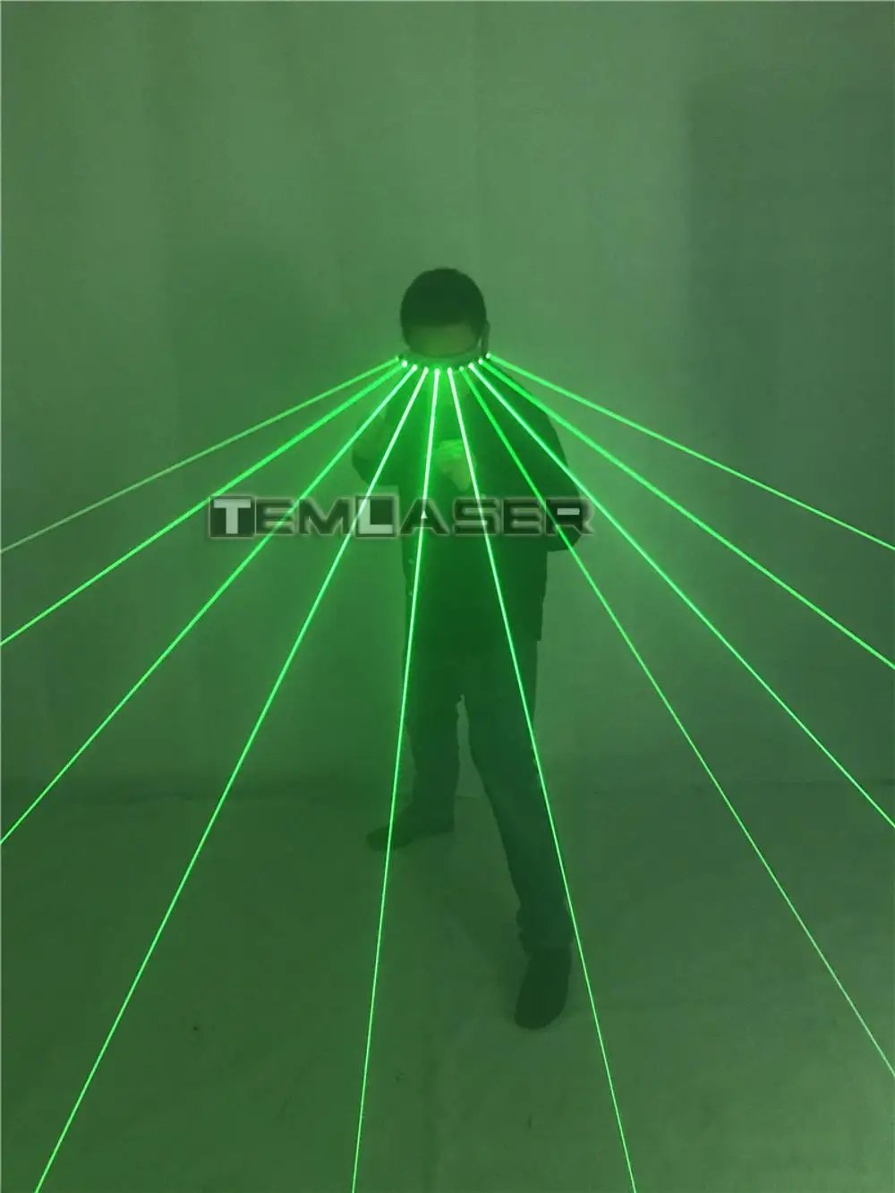 532nm Green Laser Glasses For Pub Club DJ Shows With 10Pcs Green Laser LED Stage Glasses