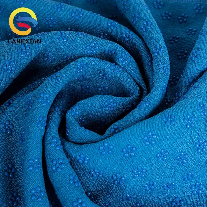 
Wholesale Microfiber Yoga Towel Non Slip Silicon Dot, Absorbent Eco Friendly Yoga Mat Towel Custom Print 