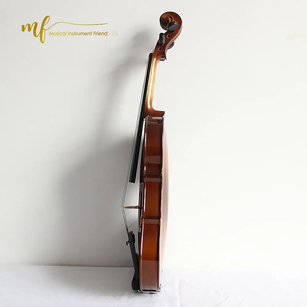 solid violin for student brown color hard hard wood parts