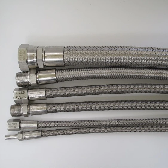 304 Stainless Steel Wire Braided High Pressure Paint Hose/Acid Resistant Pipe/PTFE Tube