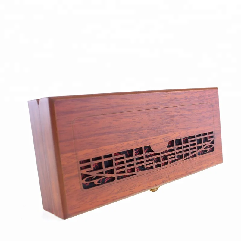 Custom Antique Carved MDF Wooden Gift Box Handmade Packaging for Jewelry Glasses Earrings Necklaces