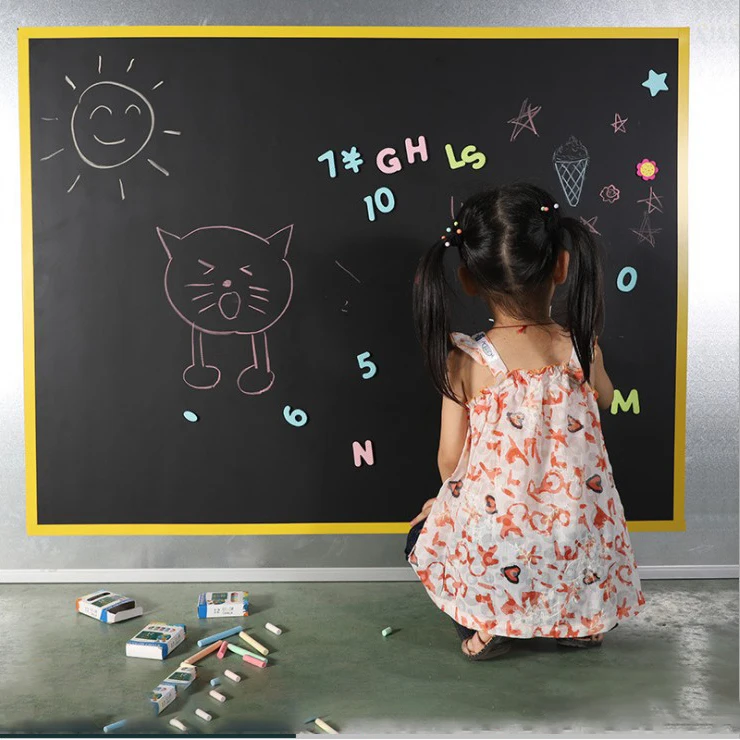 black/white self adhesive chalkboard wallpaper for kids