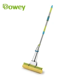 Custom super absorbent double roller pva mop telescopic pole melamine sponge mop