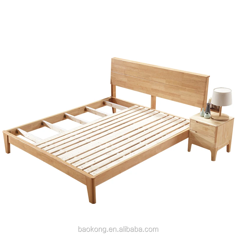 New Design Import Thailand Rubber Wood Bed