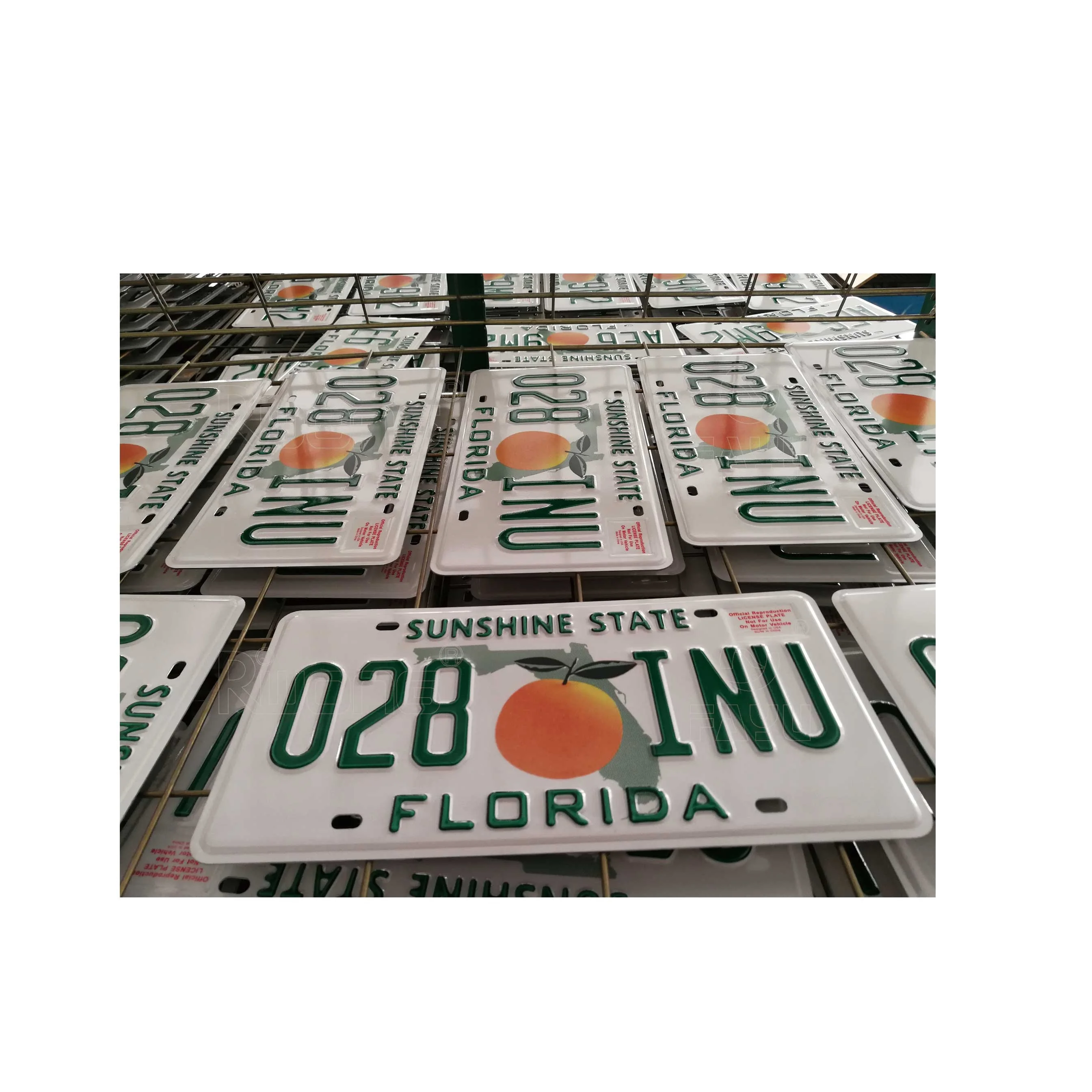 custom aluminum car number plate for decoration