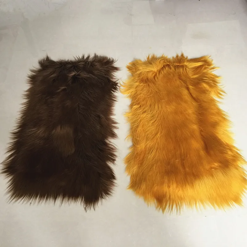 Wholesale Factory Price long Hair Goat Fur Plate for coat