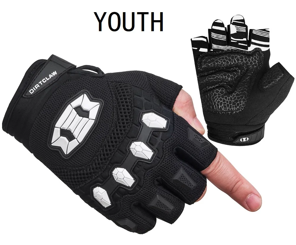 Seibertron Youth Dirtclaw Unisex BMX MX ATV MTB Road Racing Mountain Bicycle Cycling Off-Road Dirt Bike Gel Padded Gloves