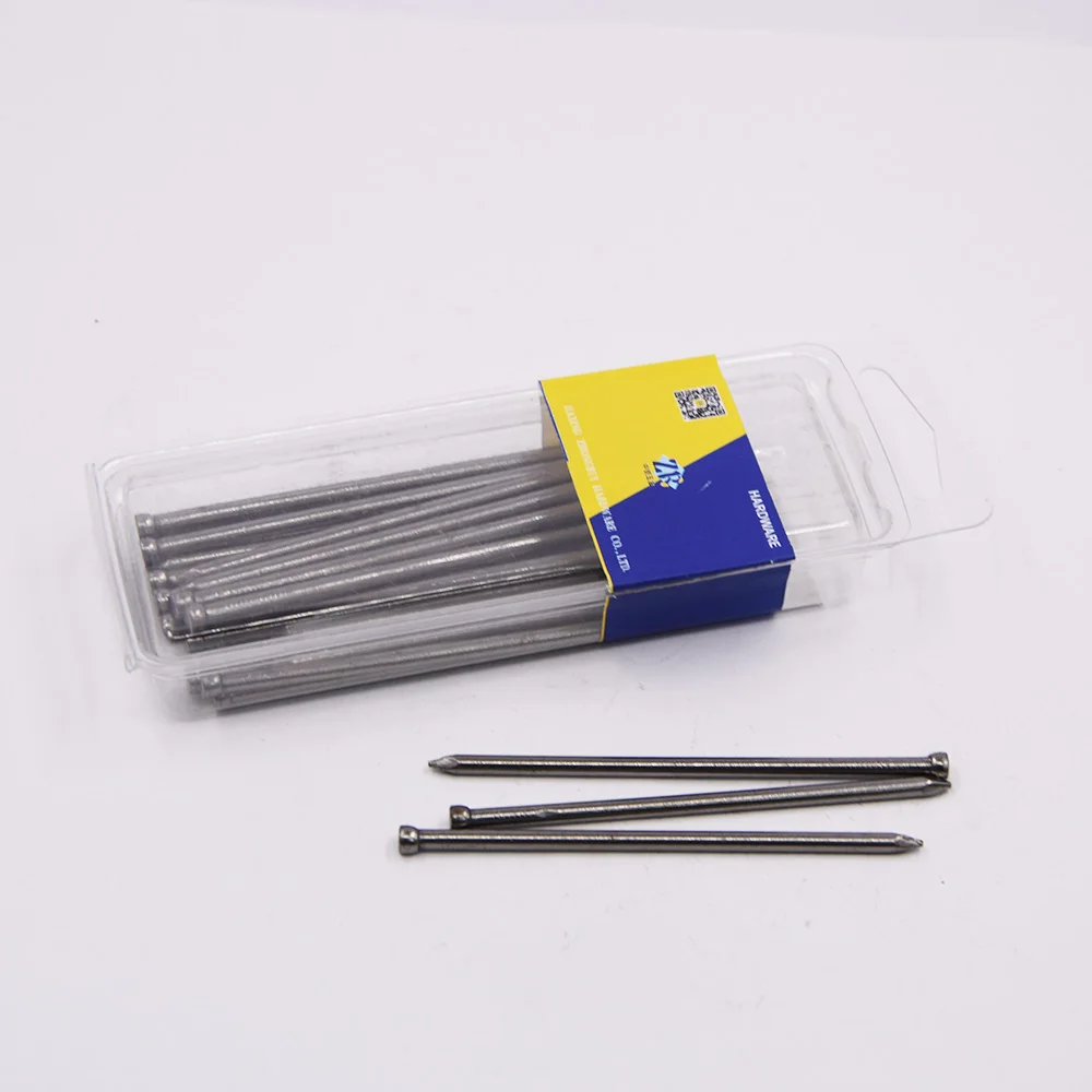 Blister packing small round head smooth shank plain surface Q195 iron common nails