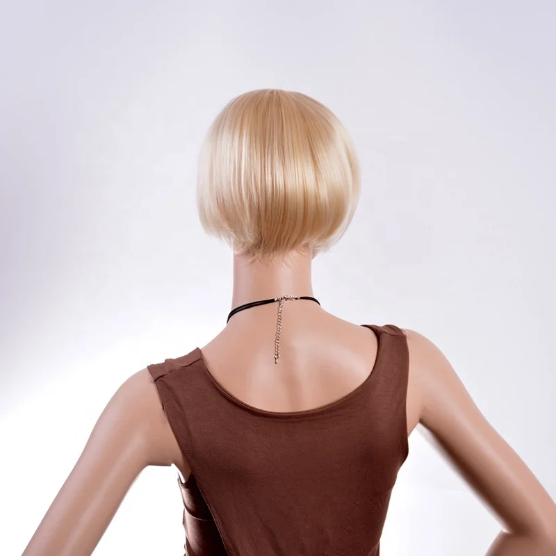 New design gold bob wigs with bangs wholesale synthetic wigs factory price