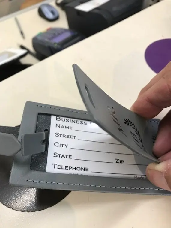 Custom Printed  Couple Leather Luggage Tag for Travel Luggage Tags