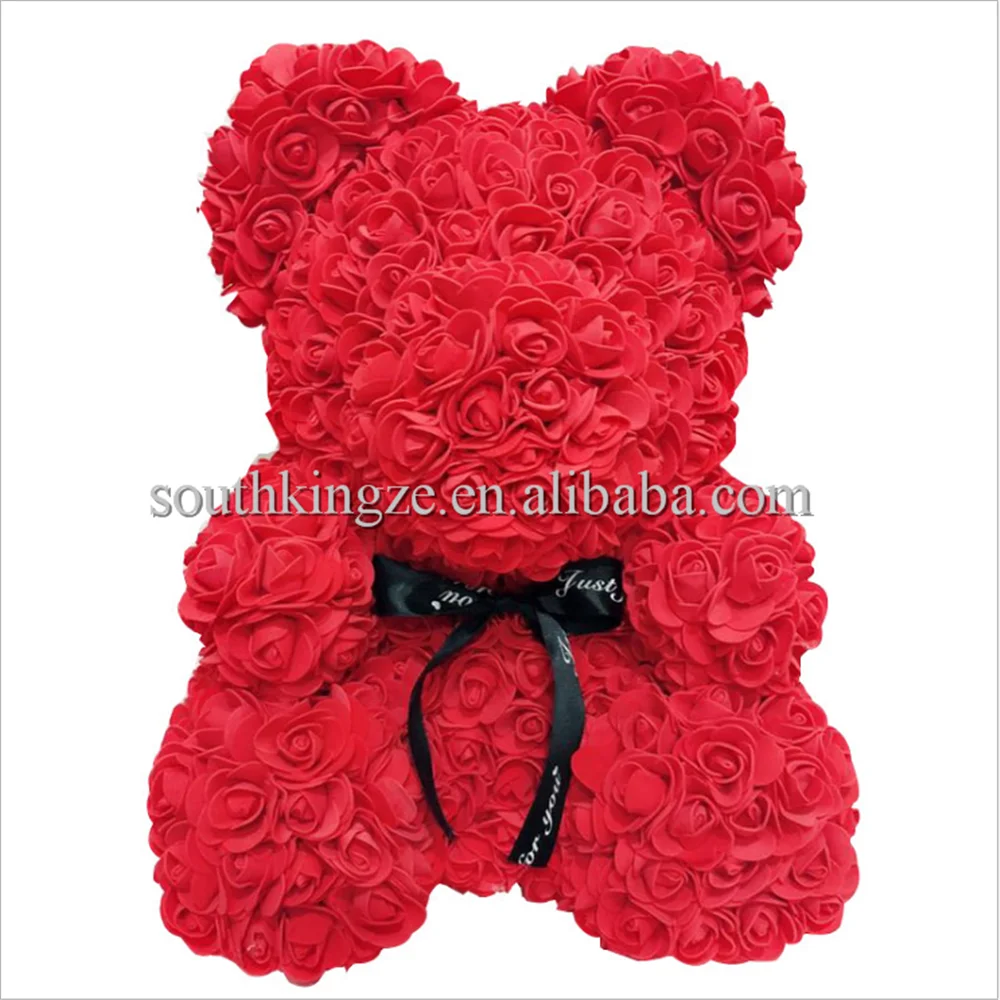 
25cm Artificial Flowers Foam Rose Teddy Bear 9 colors Available Anniversary Best Perfect and Unique Gift 