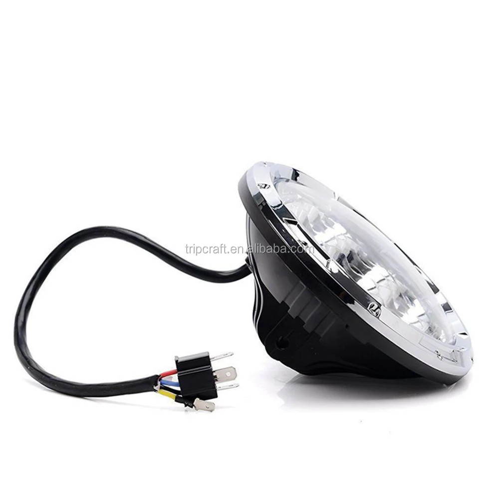 Guangzhou factory directly Top quality led work light 12v 7 inch 75w Round headlight for car