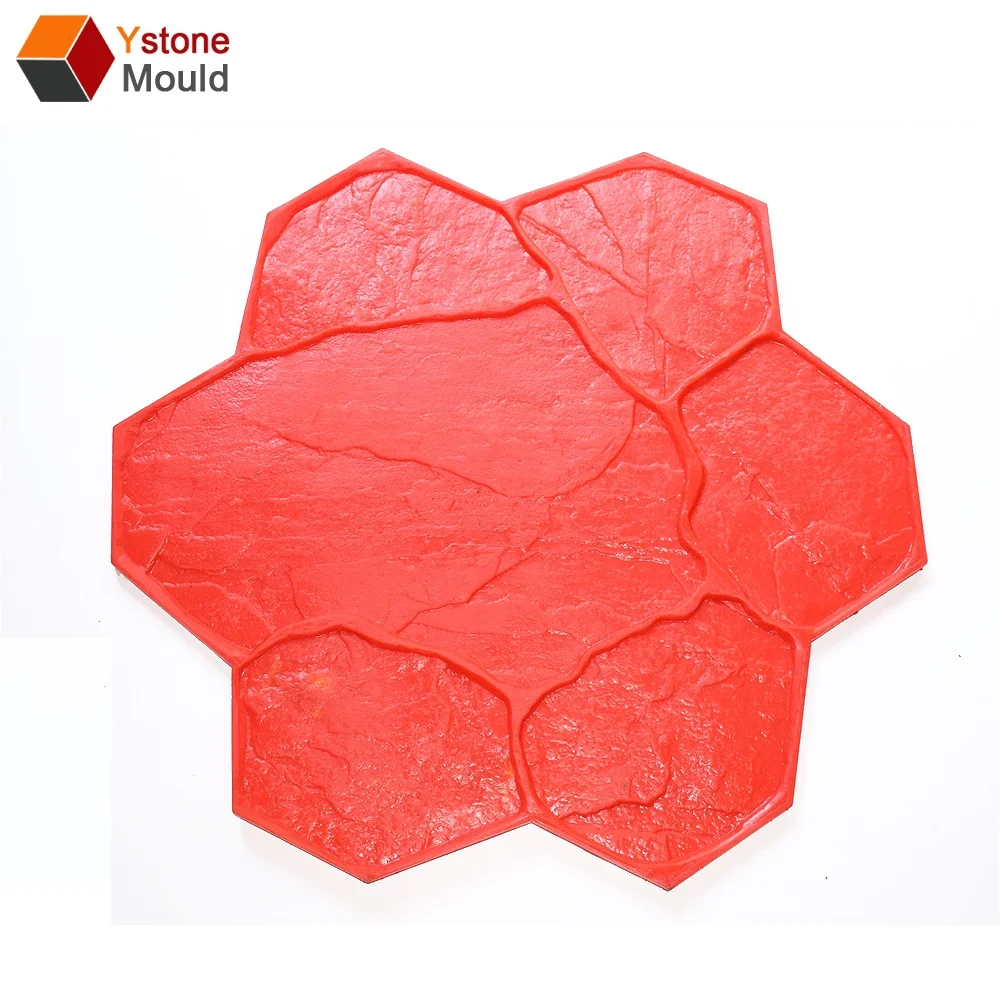 Flexible rubber concrete stamp mats mould for pavement