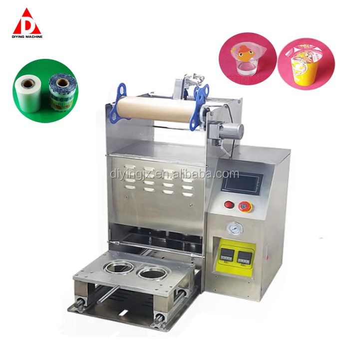 Plastic Cup Lid Tray Aluminum Sealing Machine Sandwich Fast Food Cup Tray Packing Box Plastic Enseal Sealer Machine Price