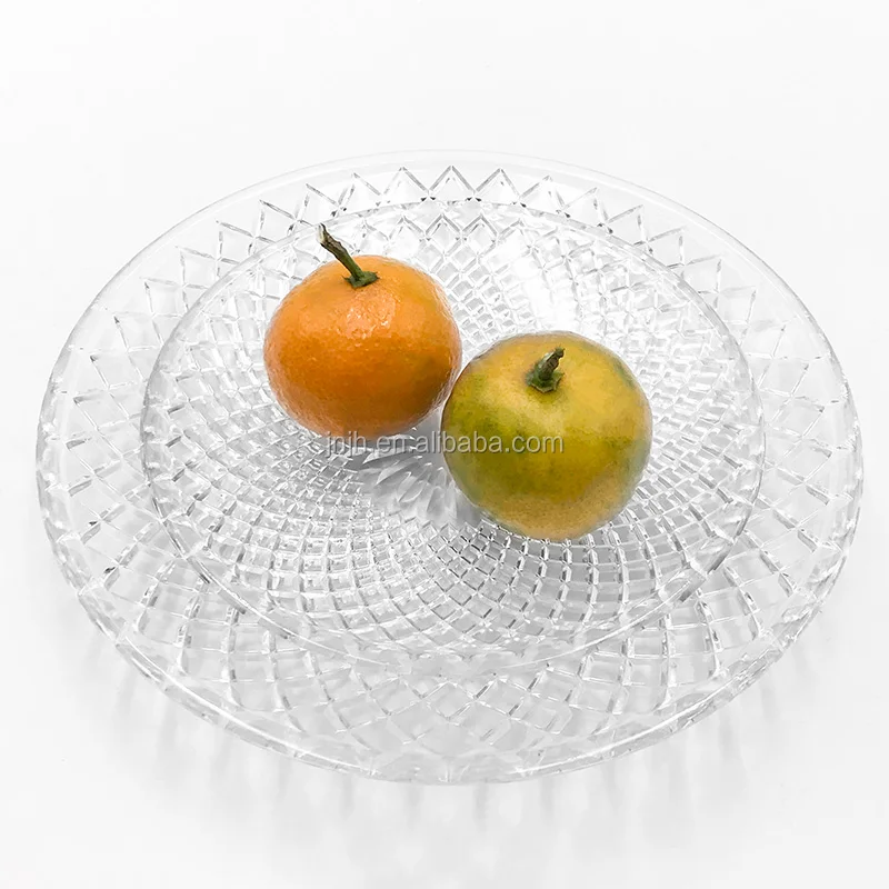 Eco-friendly Round Clear Glass Dinnerware Plate Set,round clear plate