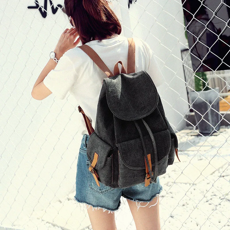  Женская джинсовая сумка-рюкзак