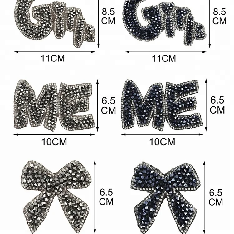 Alibaba New Arrival rhinestone bead iron on patches