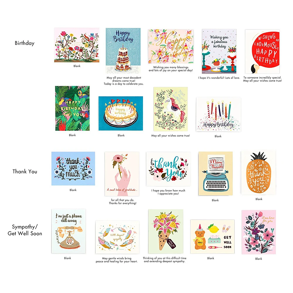 
Kraft Thank You Set Handmade Birthday Handmade Decoration Christmas Custom Funny Cheap Embossed Greeting Card 