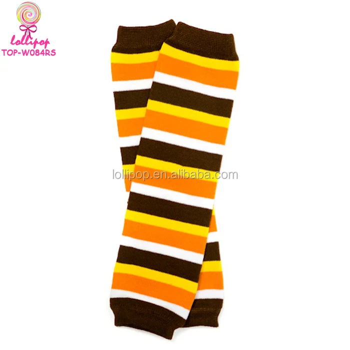 Halloween Gift Knit Candy Corn Stripes Leg Warmers For Baby Girl Boy Toddler Cozy Soft Leg Warmers Kneepads
