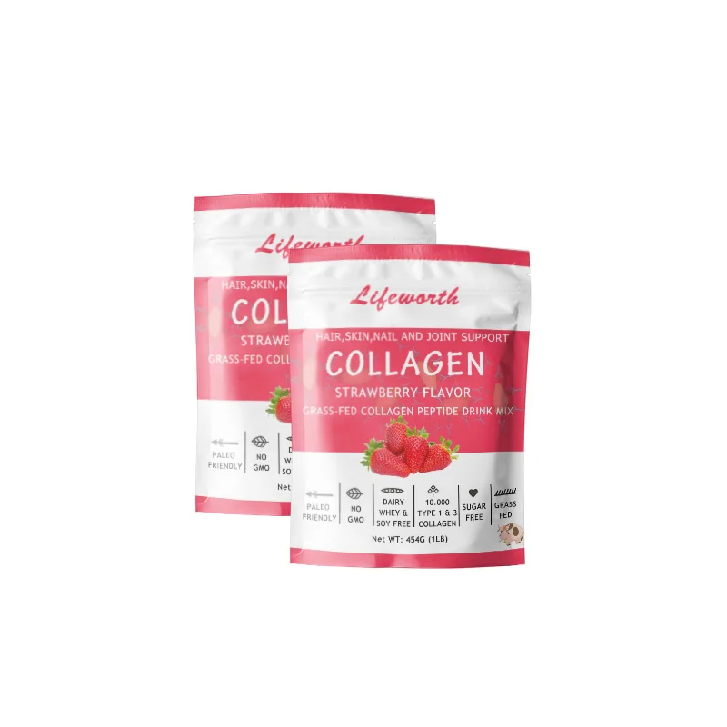 Lifeworth strawberry flavour collagen vitamin c