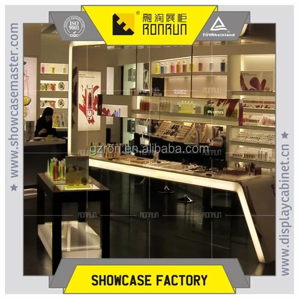 Luxury and famous cosmetic shop interior design for italian cosmetic brands
