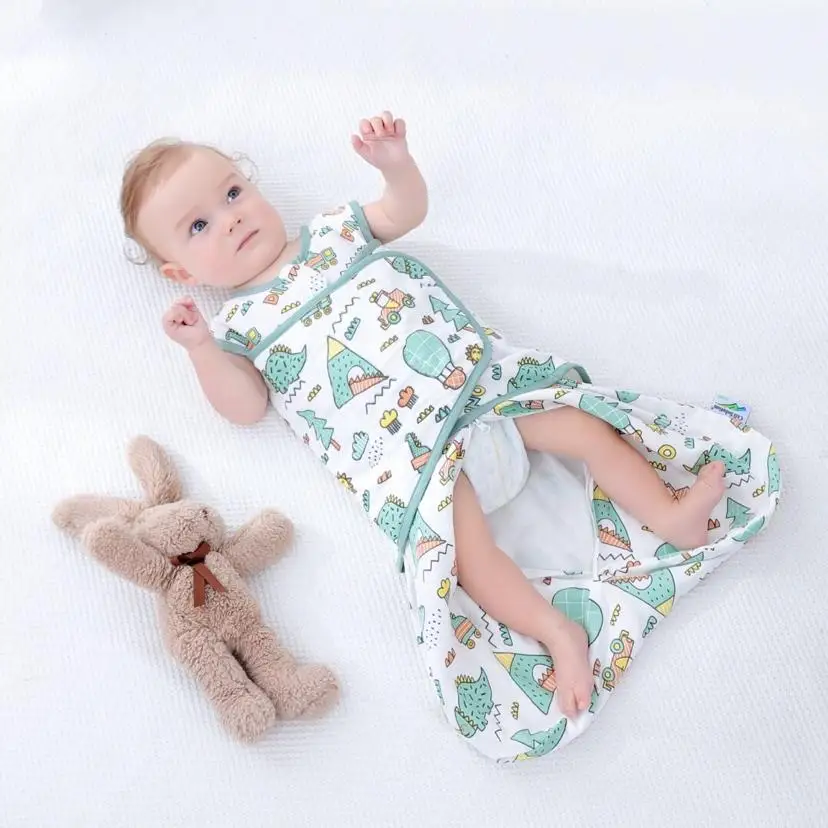 
Wholesale 40S muslin cotton zip up baby swaddle baby muslin swaddle blankets 