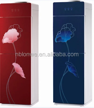 glass water dispenser with double door