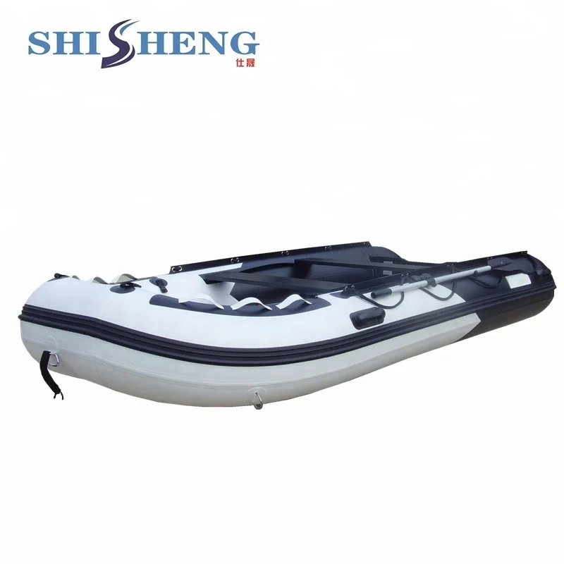 china manufacturers folding PVC pontoon aluminum floor inflatable fishing boat