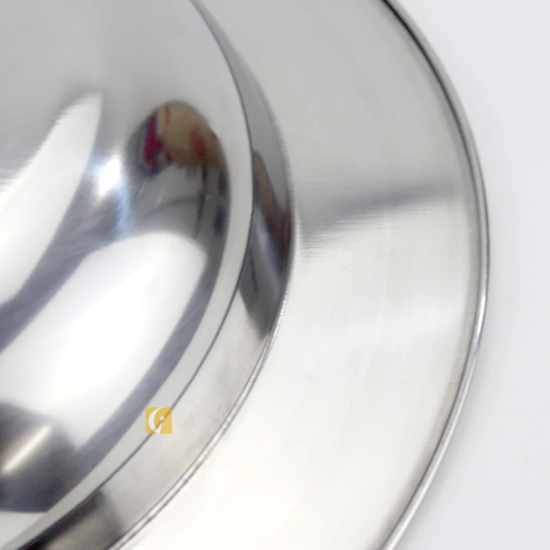 18 cm cheap wholesale metal dinner plates stainless steel dish for sale