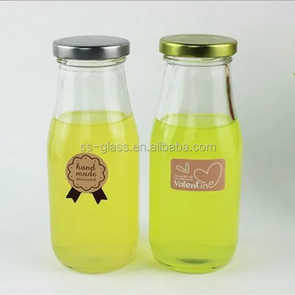 300ml fresh cold pressed glass juice bottles glass beverage bottles