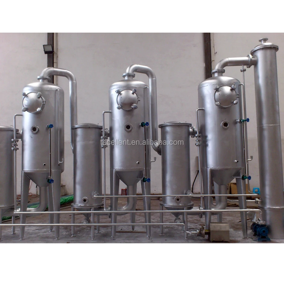 
Continuous High-Automation Vacuum Triple effect Natual Circulation Evaporator 