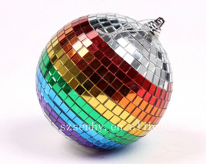 2020 mini christmas decoration rainbow disco mirror balls