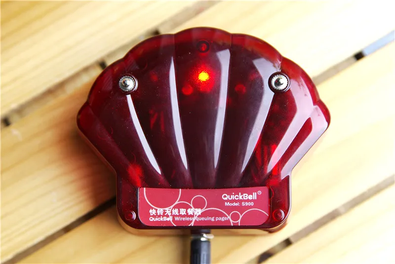 Фаст-фуд ресторан гребешок форма беспроводной coaster пейджер система с 10 пейджеры