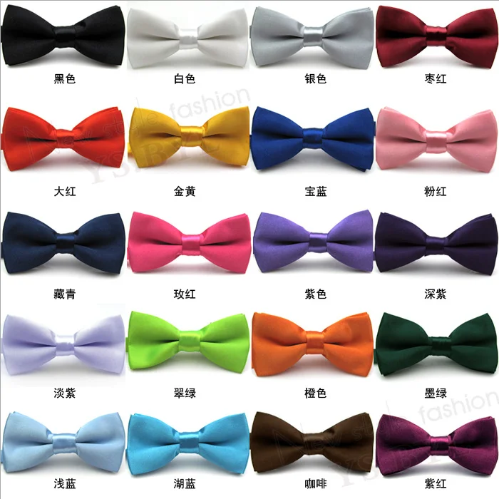 
YY10108C New school fashion solid candy colorful bowtie boys bow tie for kids 