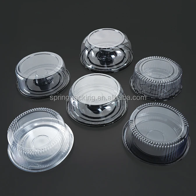 PET Plastic round cake box dome for packing cake food dessert pastry tray