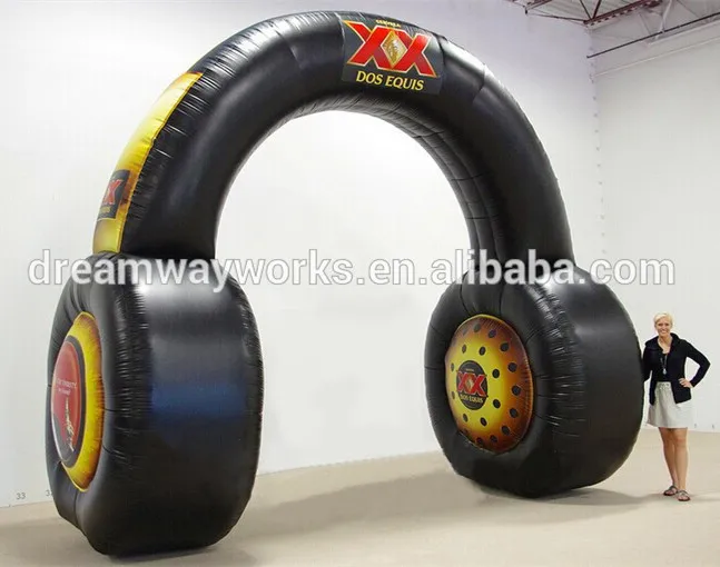 2023 Hot sale giant inflatable headphones, inflatable headset for advertising