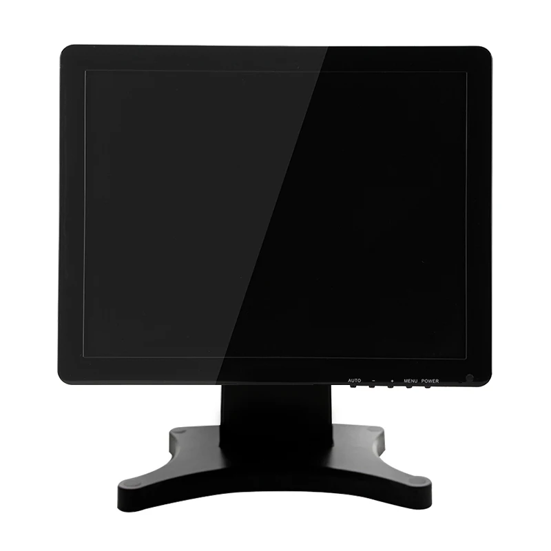 19' square screen black white color computer led monitor with folding stand