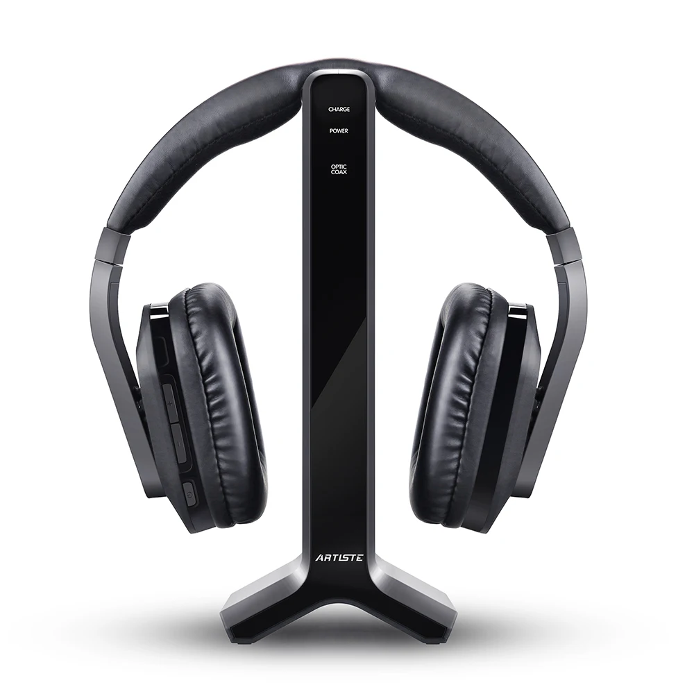 2.4GHz digital Hi-Fi wireless headphone with charging base for laptop/TV/computer