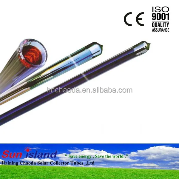 All Glass Heat Pipe Three Target Solar Evacuated Tubes Solar Vacuum Tubes