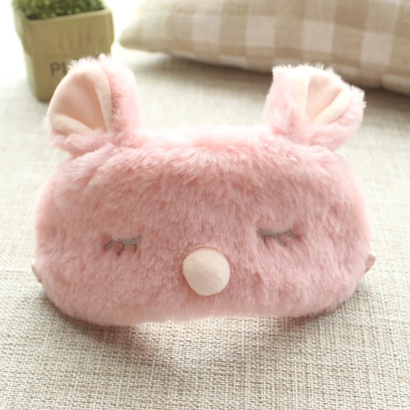 Cute Animal Eye Mask Plush Sleep Masks for Women Girls Kids