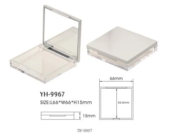 
Square White Plastic Empty Powder Container 