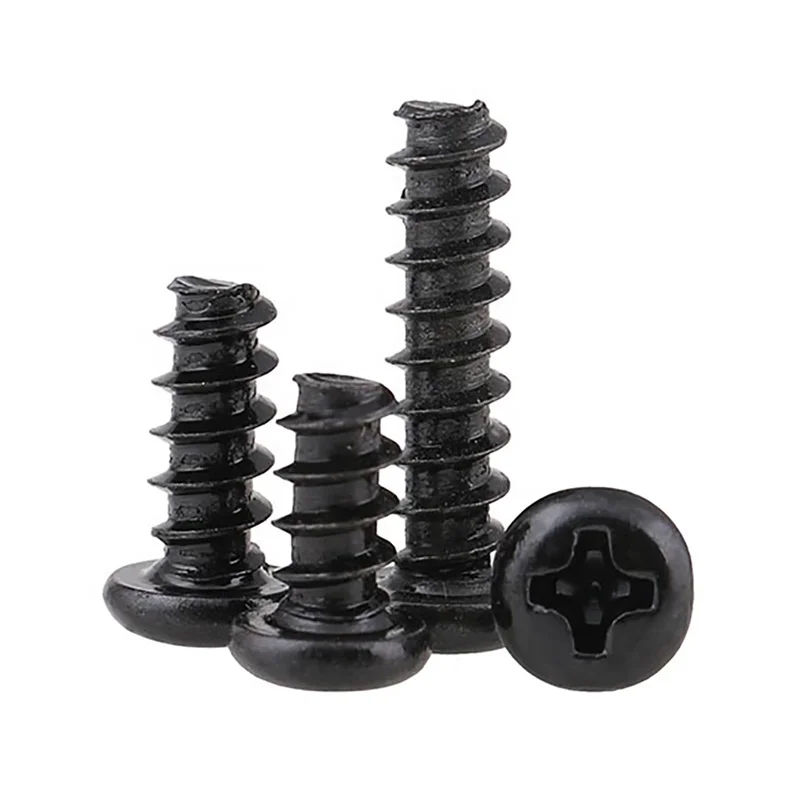 M1 M1.2 M1.4 M1.6 M1.8 M2 сковородочная головка из углеродистой стали черный цинковый мини-винт для мебели