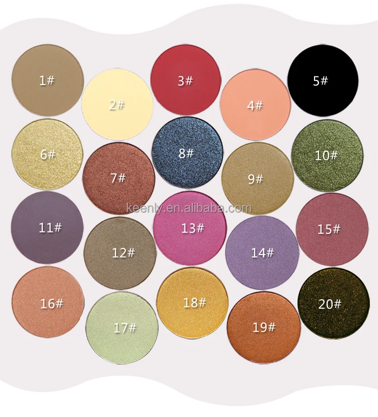 Multi color high pigment matte finish refillable eye shadow import makeup unbranded cosmetics single eyeshadow packaging
