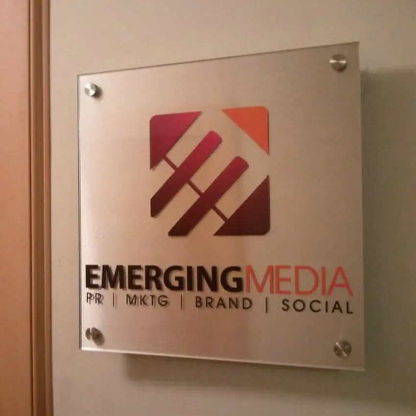 Custom Acrylic company reception desk sign 5mm thickness business advertising sign board shop name sign board