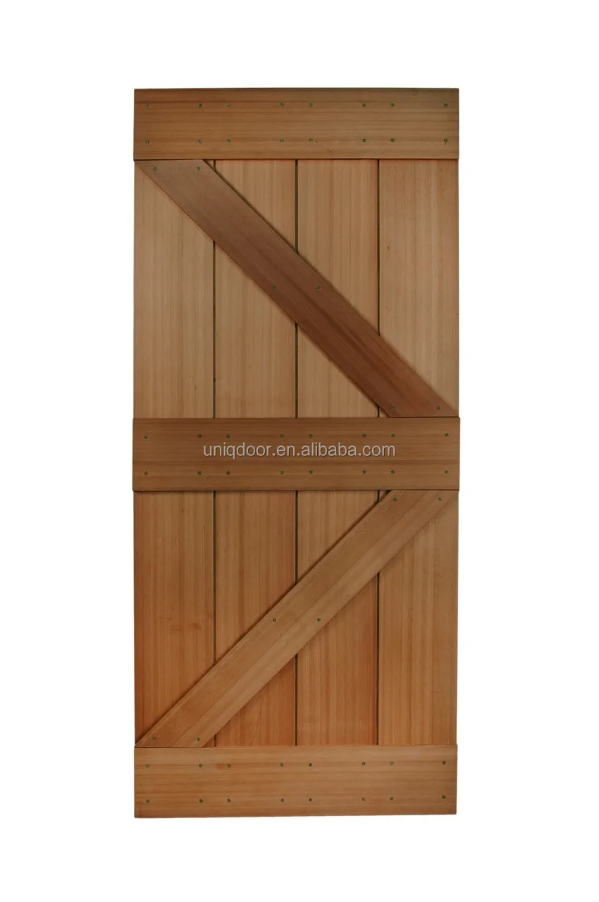 
Stain Grade Mahogany Solid Wood DIY Bathroom Barn Door Models With Hanging Sliding Track System 