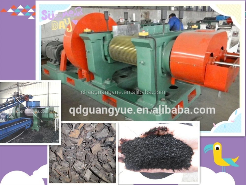 XKP-400/450/560 rubber shredder machine/rubber waste tire crushing plant