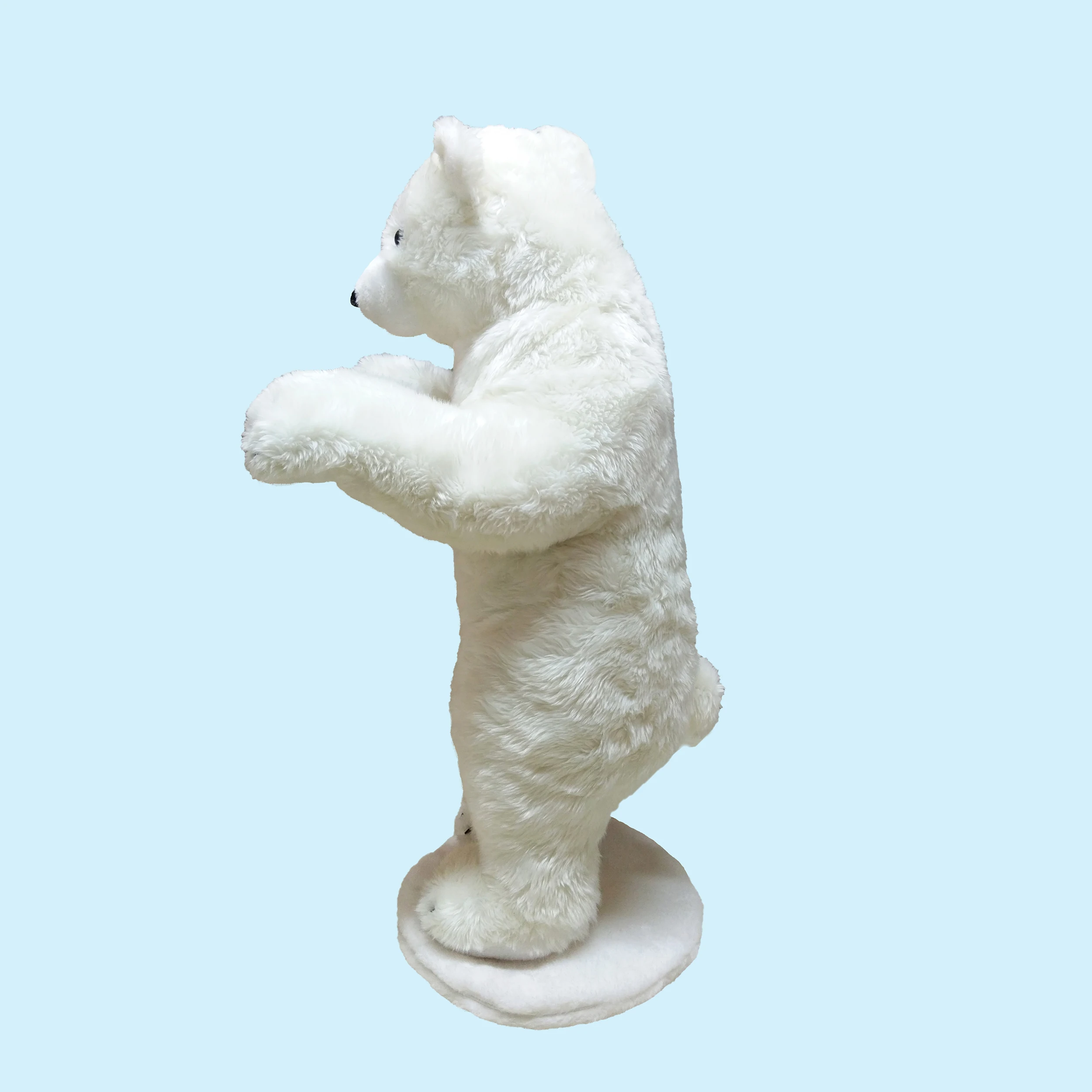 
2019 top quality standing Lifelike realistic Stuffed Animals plush toys white polar bear 