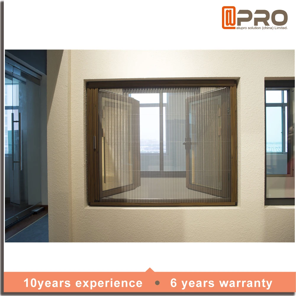 Aluminium awning windows burglar proof casement window with grill design and mosquito nets BayWindow with blinds louvers